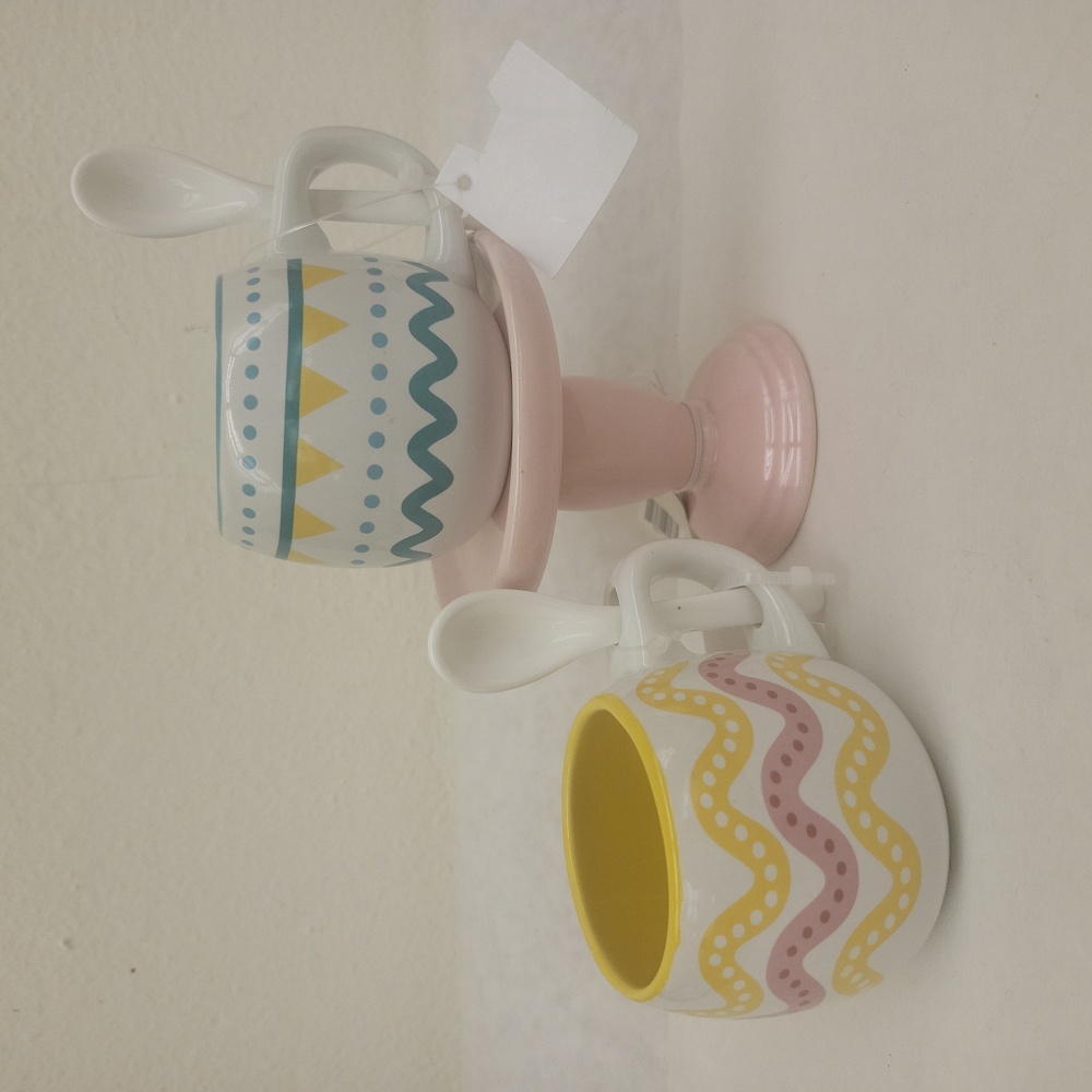 Easter mini mugs with spoons